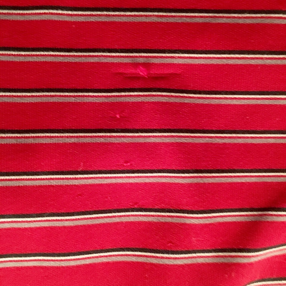 Red striped under armour polo polyester shirt. 2XL